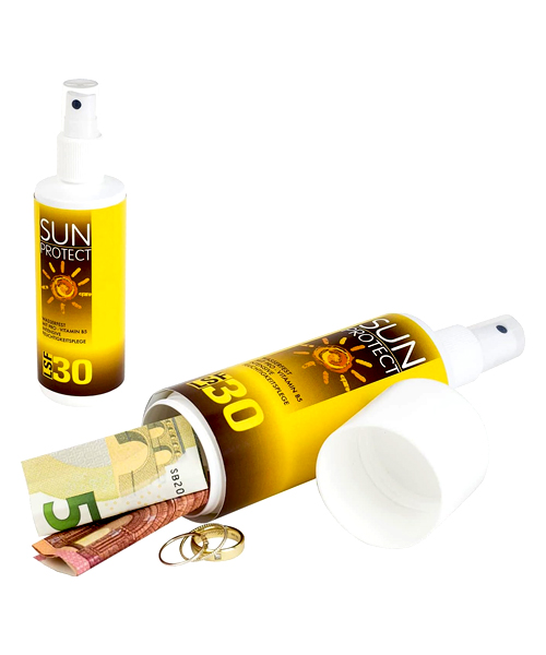 Sonnencreme als Geldversteck